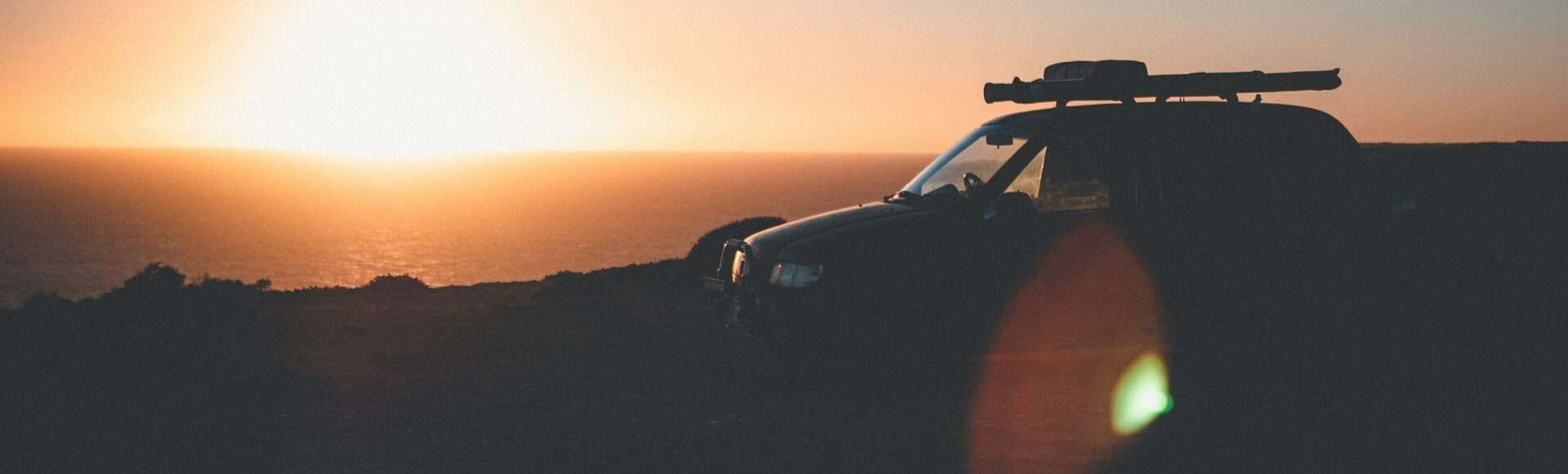 Car photo during sunset