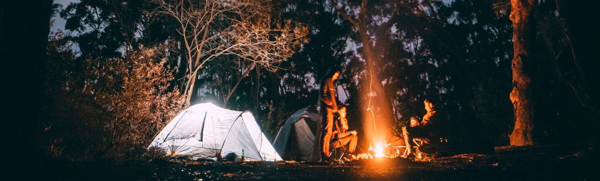 Friends camping