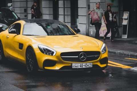 Yellow Mercedes