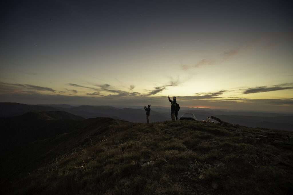 Sunset on top of the mountain