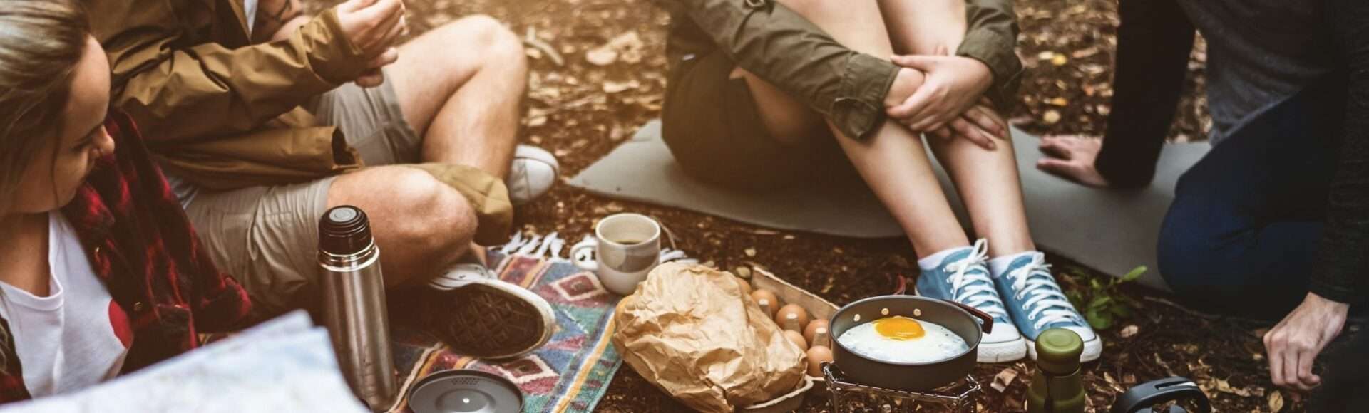 Friends camping