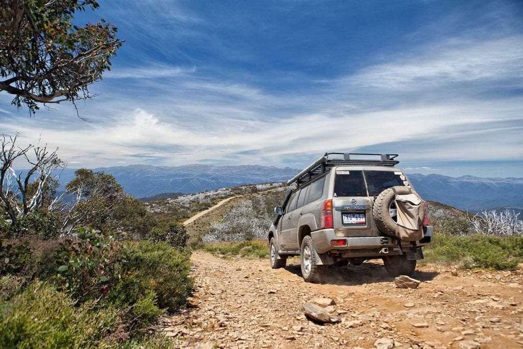 Nissan Patrol on a track