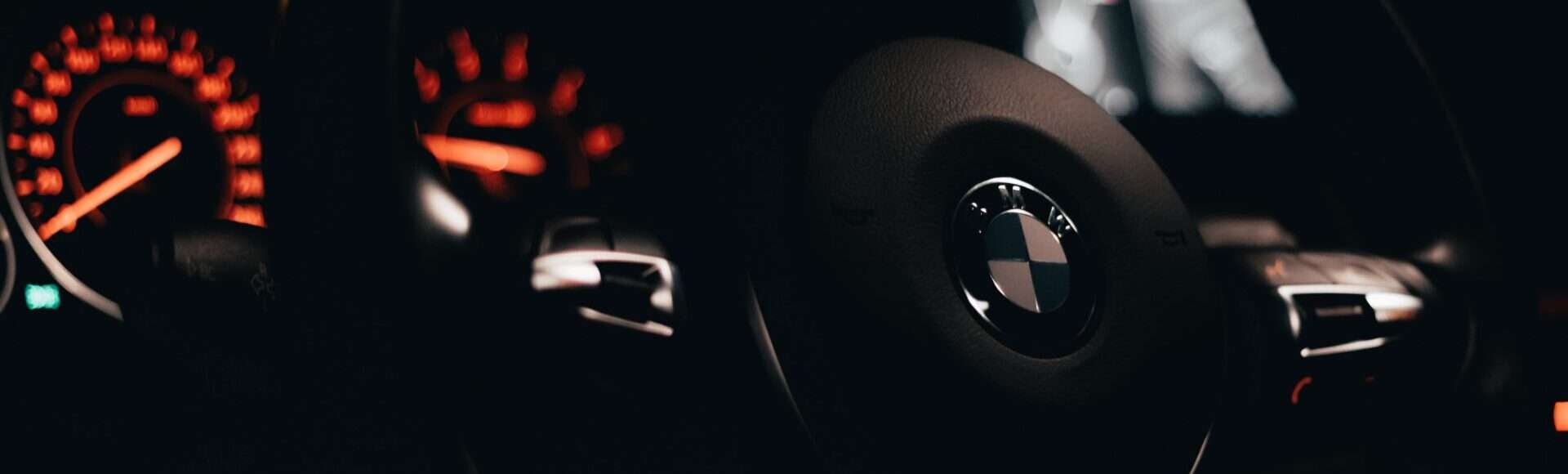 Dashboard of BMW car.