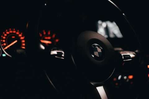 Dashboard of BMW car.