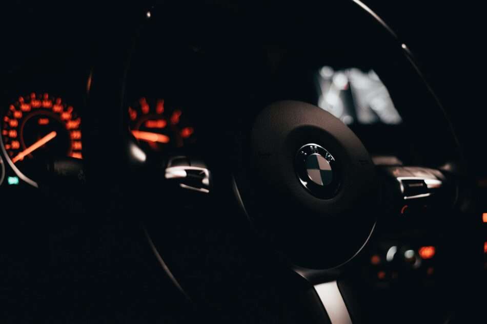 Dashboard of BMW car.