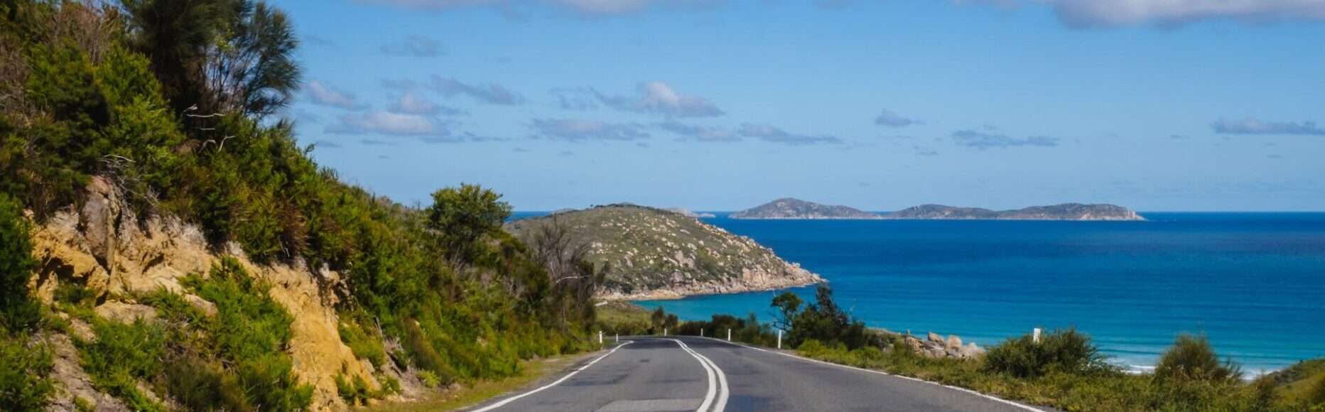 A road in Wilsons Promontory National Park, which features on the ultimate Melbourne to Merimbula road trip